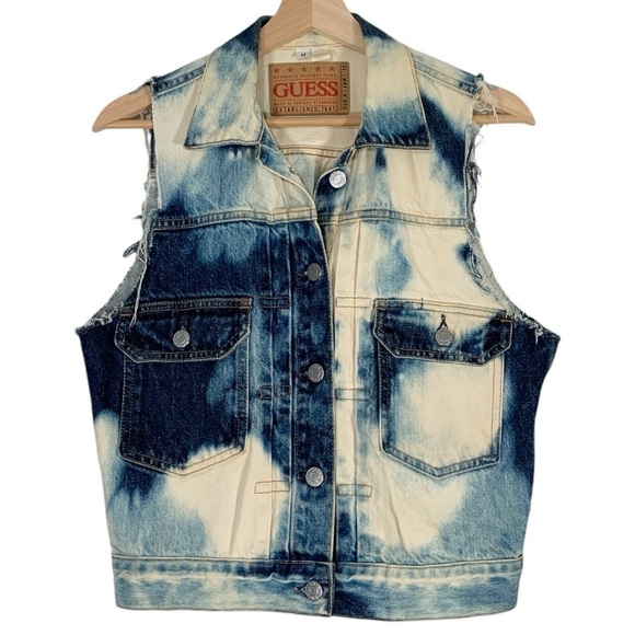 Vintage Guess  Y2k Jean Vest Size Medium - Picture 1 of 8